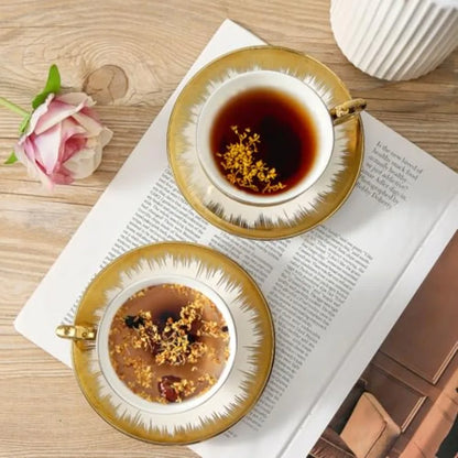 Ceramic Turkish Coffee Cup With Gold Trim