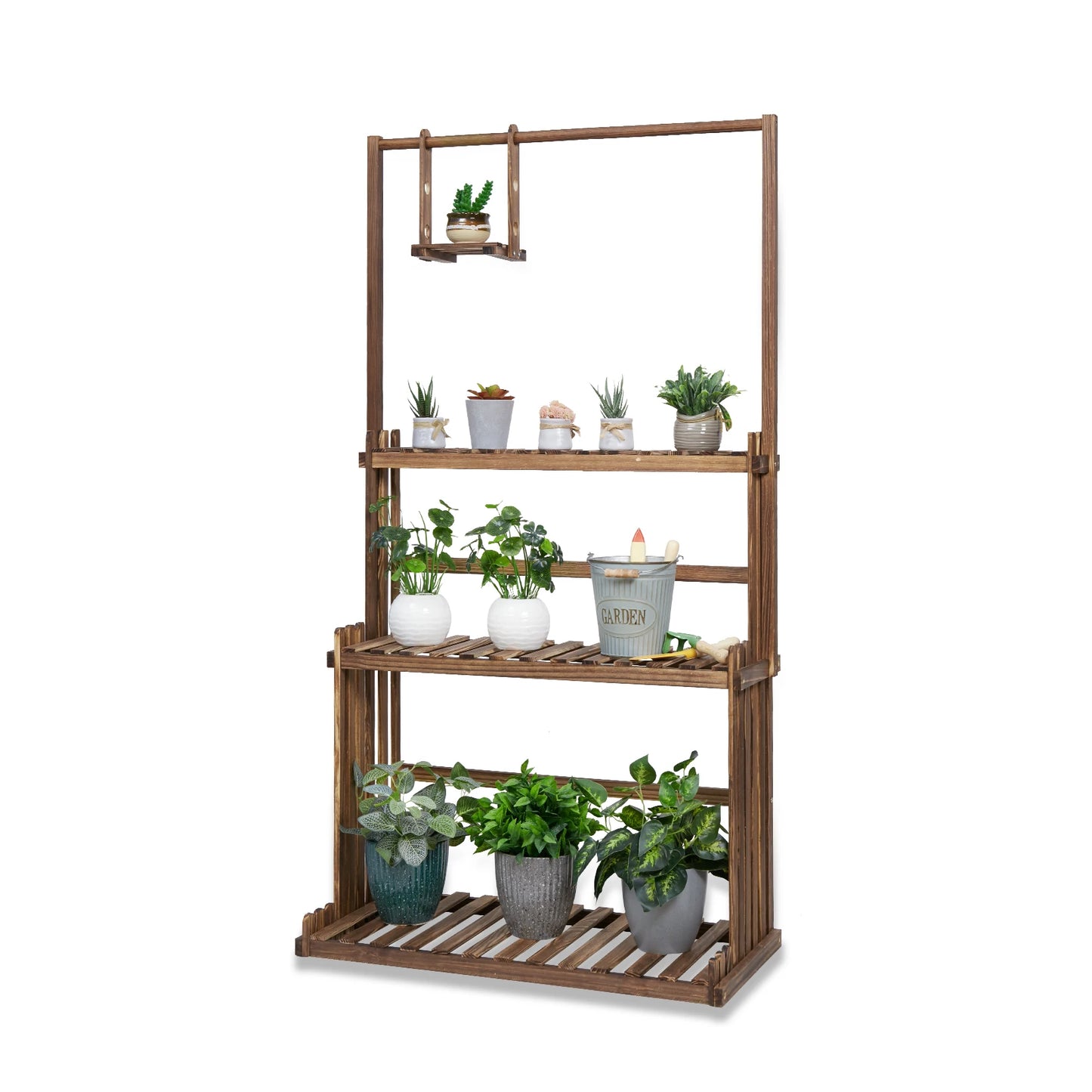 3-Tier Wood Hanging Plant Stand Rack Holder