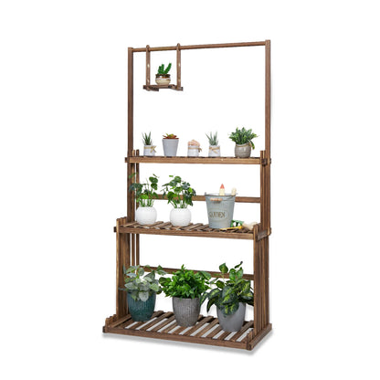 3-Tier Wood Hanging Plant Stand Rack Holder