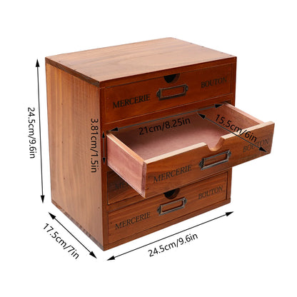 Wooden Desktop Organizer  with 16 Drawers