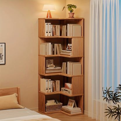 3-Tier/5-Tier L-Shaped Corner Bookshelf