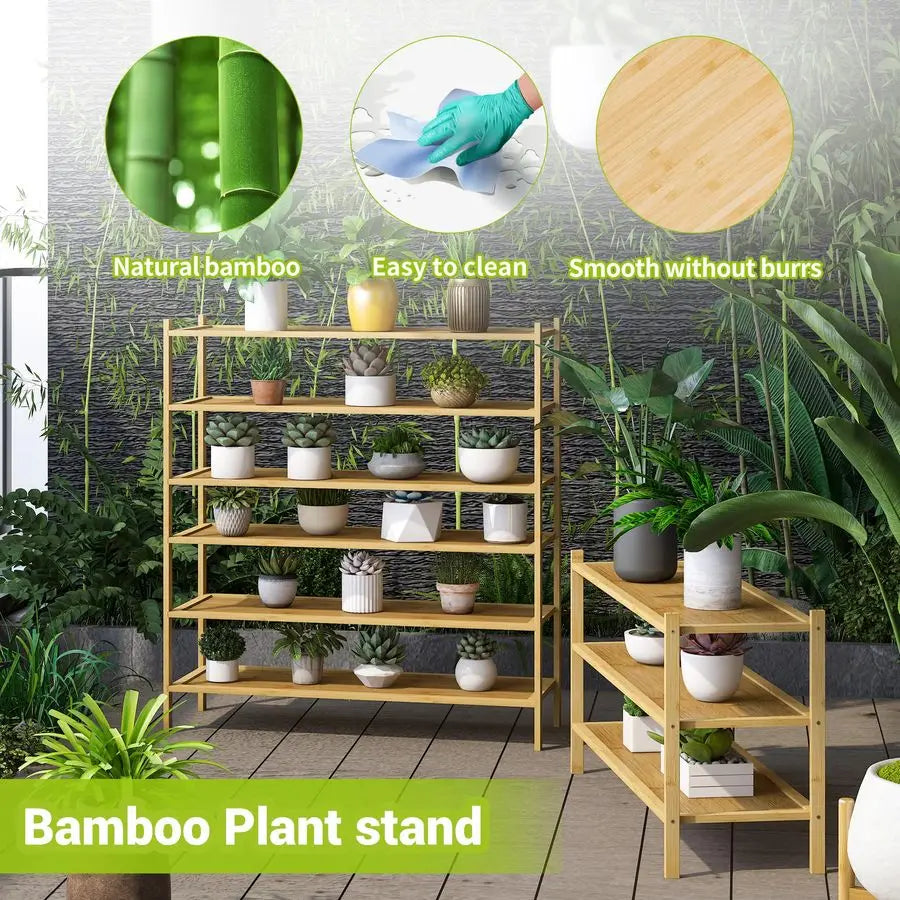 3Tier Bamboo Extended Shoe Rack