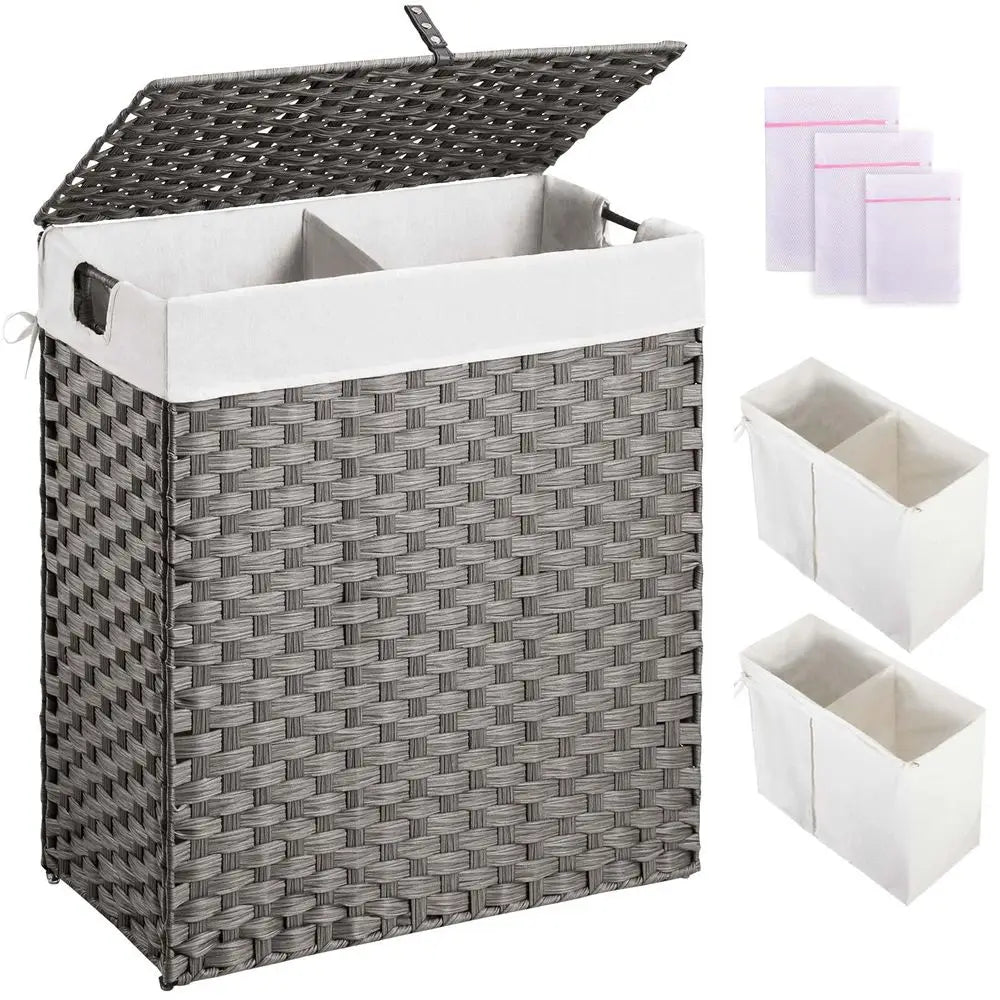 Laundry Hamper with 2 Removable Liner Bags