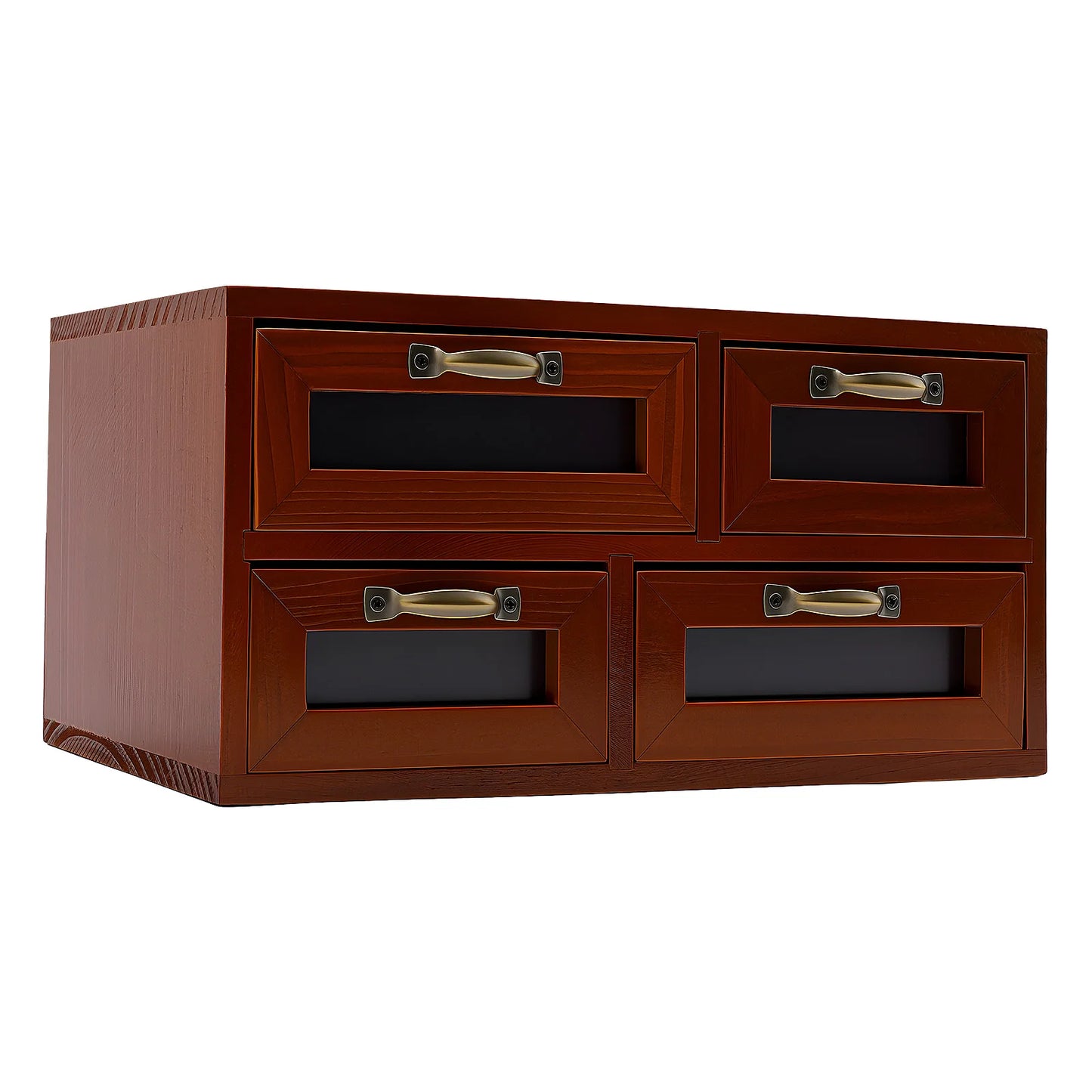 Retro Wooden Desktop Storage Cabinet
