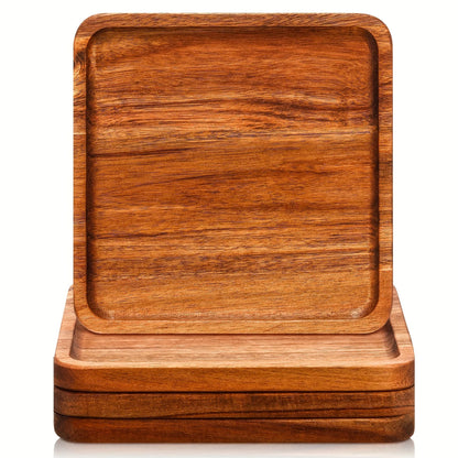 4pcs Wooden Plates Acacia Wood Charcuterie Board