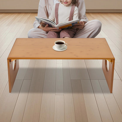 Folding Portable  Bamboo Floor Coffee Table