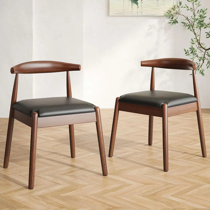 Dining Chairs Set of 2 with Solid Wood Legs