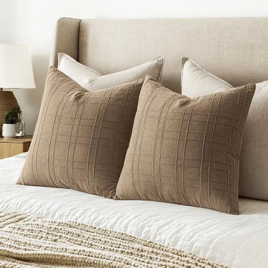 Decorative Linen Throw Pillow Covers