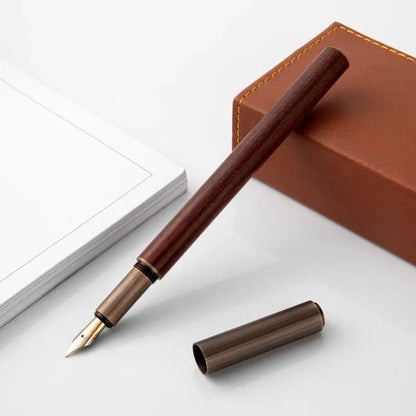 Luxury Retro Wood Bronze Fountain Pen