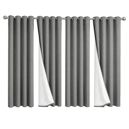 100% Light Blocking Linen Texture Curtains