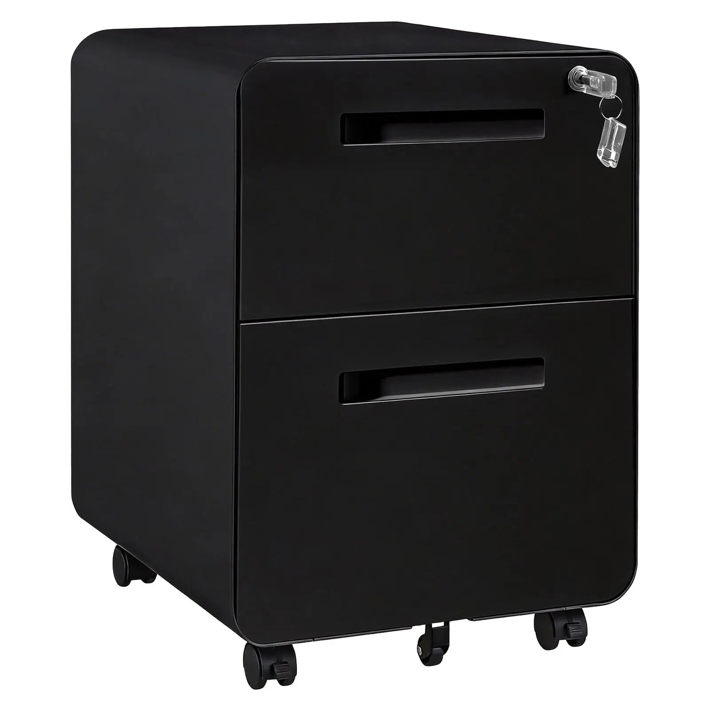2 Drawer Mobile File Cabinet With Lock