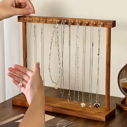 Jewelry Organizer Display Stand Solid Wood