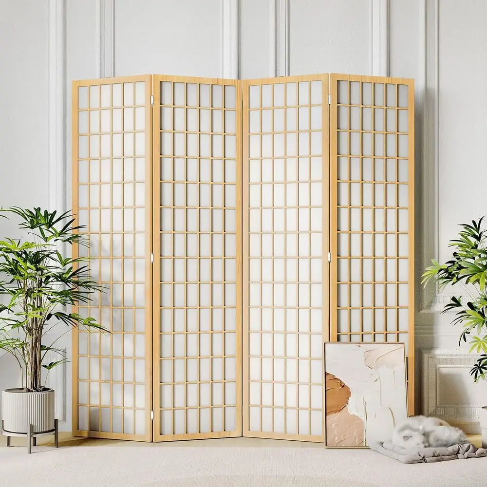 Room Divider Wall 4 Panel 6ft Folding Privacy Screen