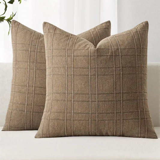 Decorative Linen Throw Pillow Covers