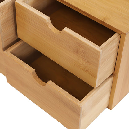 Wooden Desk Organizer Storage Box