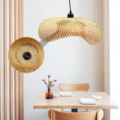 Bamboo Wicker Rattan Hanging Ceiling Lamp