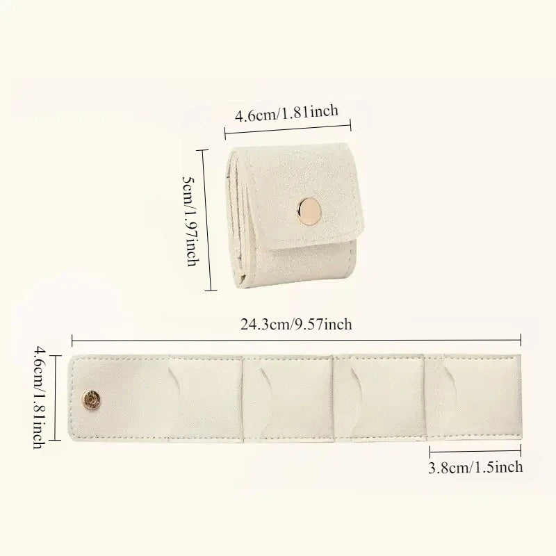 Mini Leather Jewelry Portable Travel Storage Bag
