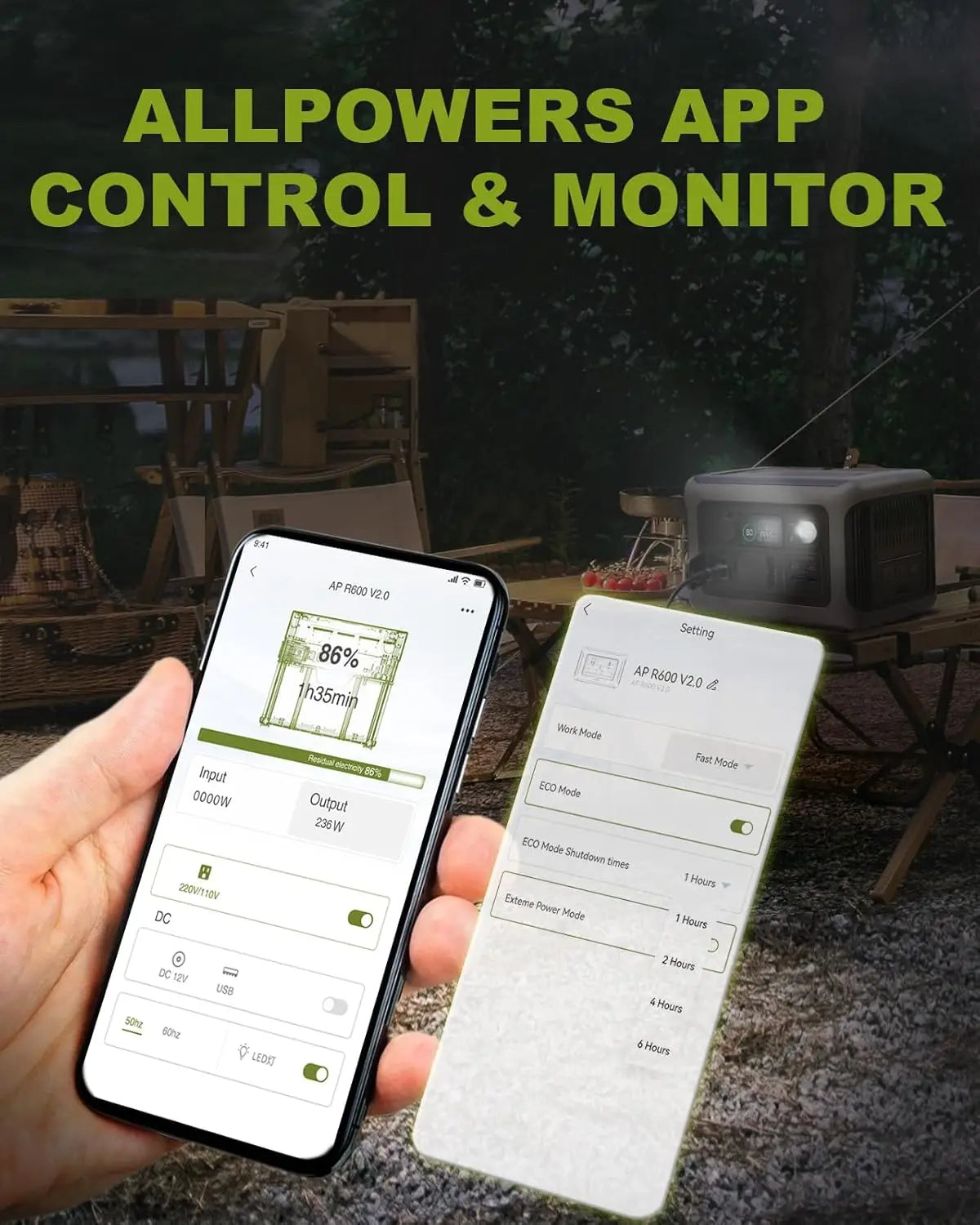 Portable Power Station for Outdoor Camping RV Home