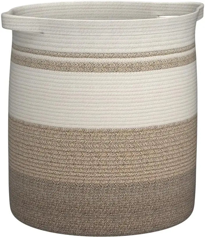 80L Large Woven Laundry Basket with Handles