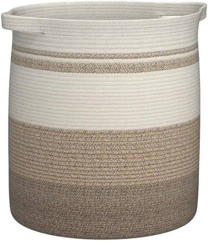 80L Large Woven Laundry Basket with Handles
