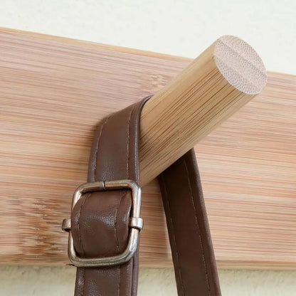 Natural Bamboo Wall-Mounted Coat Rack