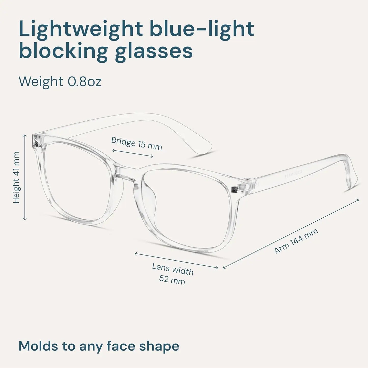 Clear Blue Light Glasses for Computer & Gaming