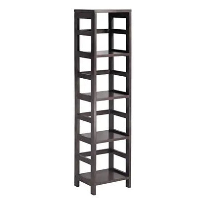 Four-Compartment Wooden Shelf With Foldable Fabric Baskets