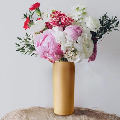 Bamboo Flower Vase/Holder Carbonized Brown
