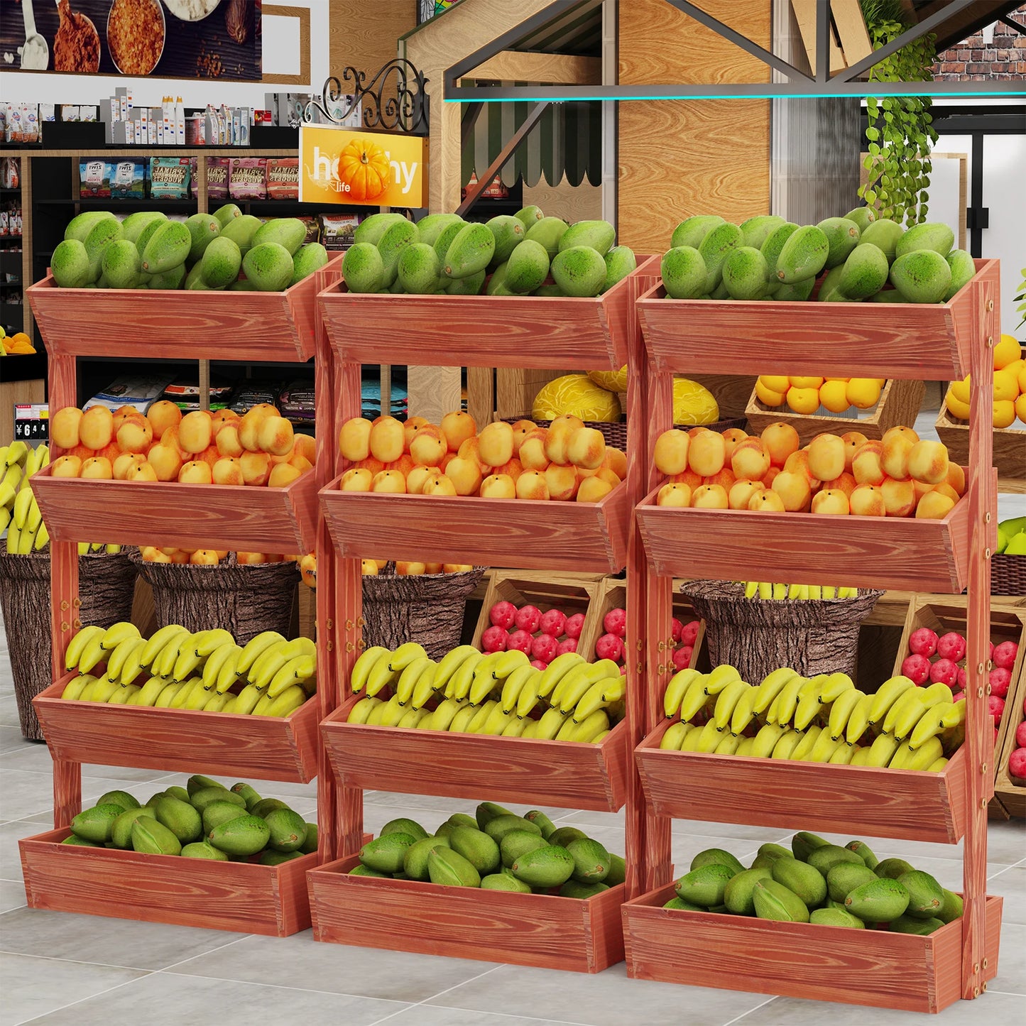 4-Tier Vertical Raised Planter Box Elevated Garden Bed