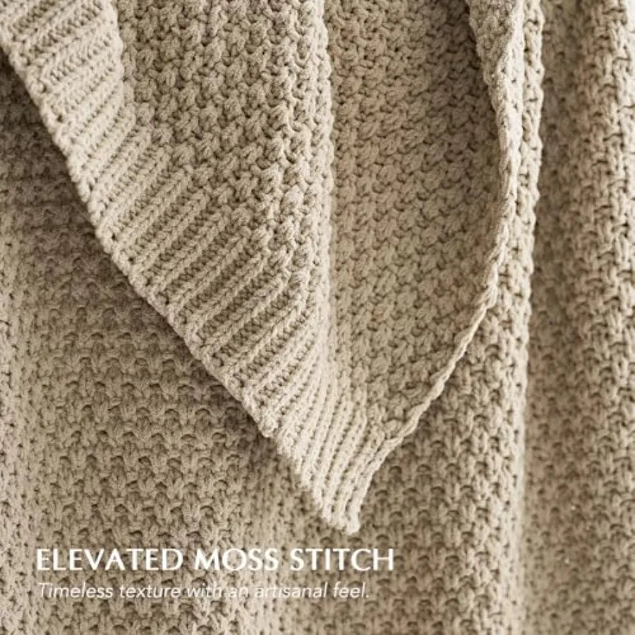 Chunky Chenille Knit Throw Blanket for Couch