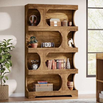 Modern Asymmetrical Bookshelf Freestanding Display Shelf