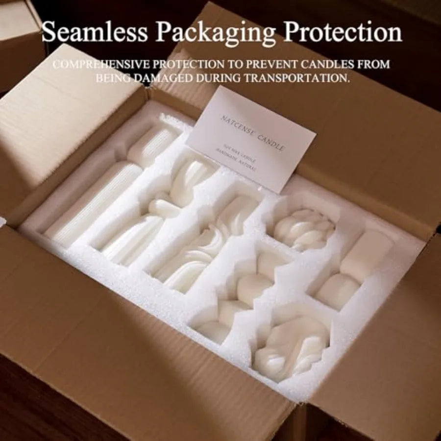 7-Pack Pillar Candles  Soy Wax