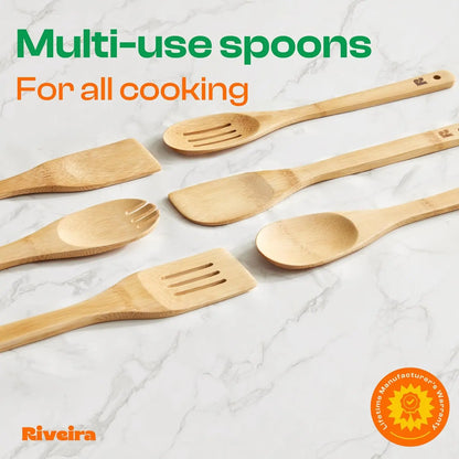 Wooden Cooking Utensils Set with Wooden Spoons