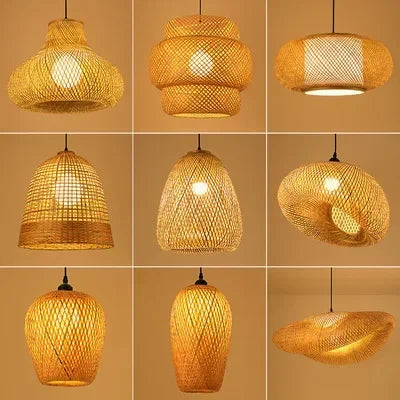 Bamboo Pendant Lamps Ceiling Lights
