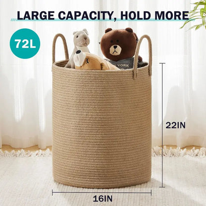 Rope Woven Laundry Hamper Basket