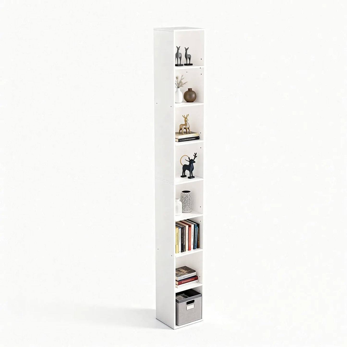 6-Tier Tall Cube Bookshelf Modern Storage Organizer
