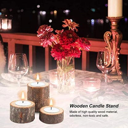 Personalized Natural Wooden Votive Tealight Holder
