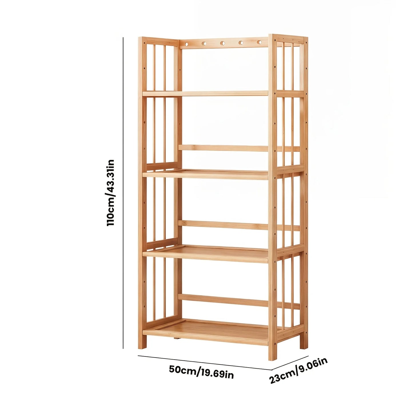 Bamboo Bookshelf with Adjustable Shelves