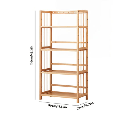 Bamboo Bookshelf with Adjustable Shelves