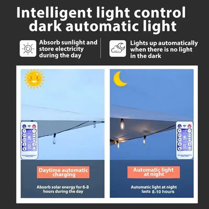 Solar Rechargeable Outdoor LED String Lights