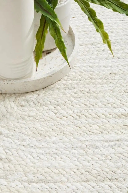 6' Round Jute Area Rug Hand Woven