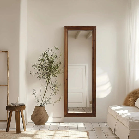 Rustic Wood Frame Full Length Mirror