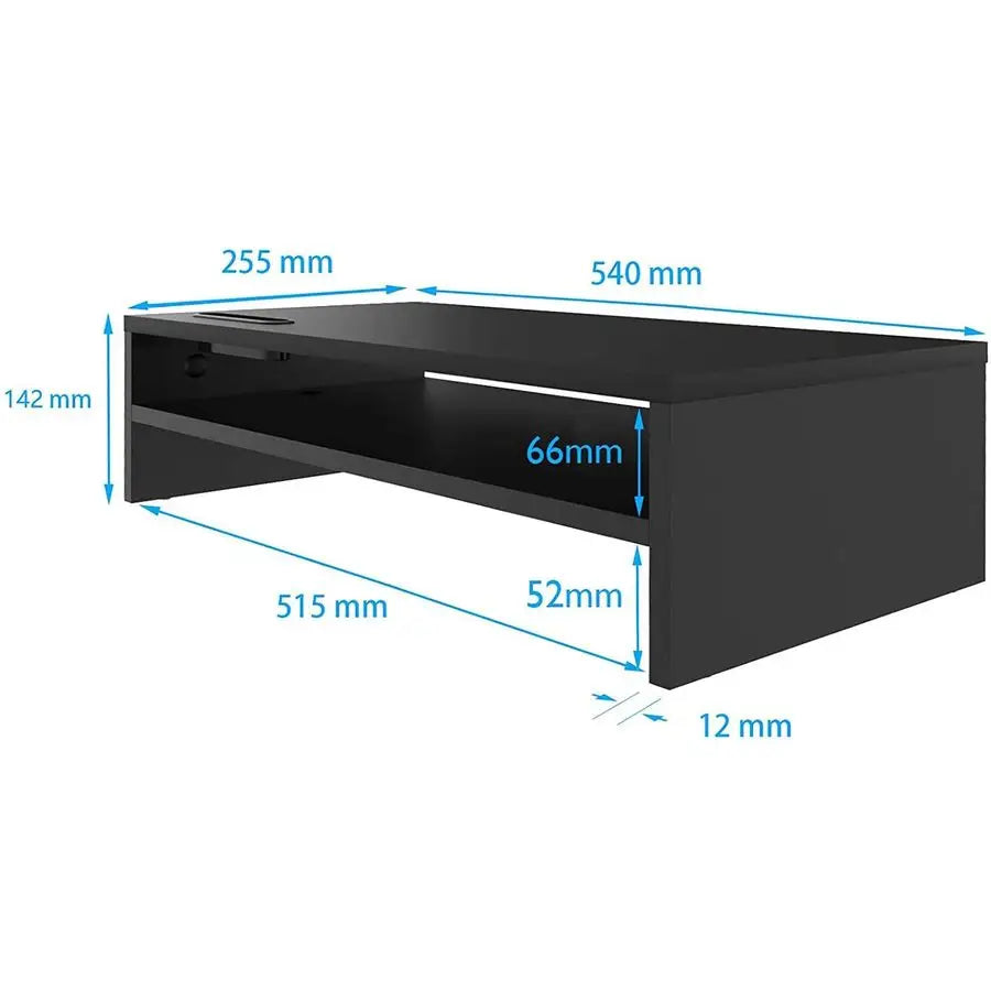 Wood Monitor Riser 2Tier Desktop with Storage