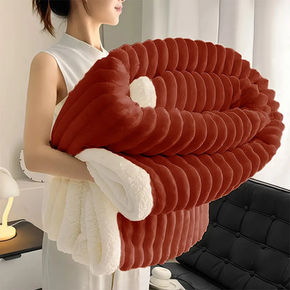1pc Weighted Sherpa Fleece Blanket