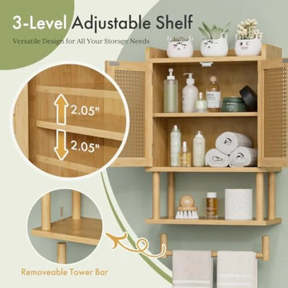 Bathroom Wall Cabinets Bamboo Medicine Cabinet