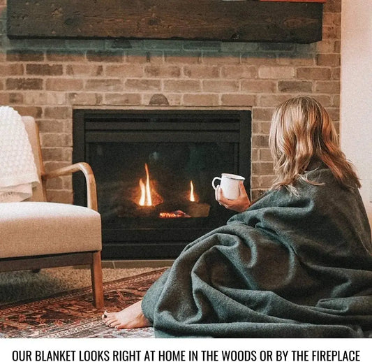 Warm Wool Washable Blanket for Outdoors Camping