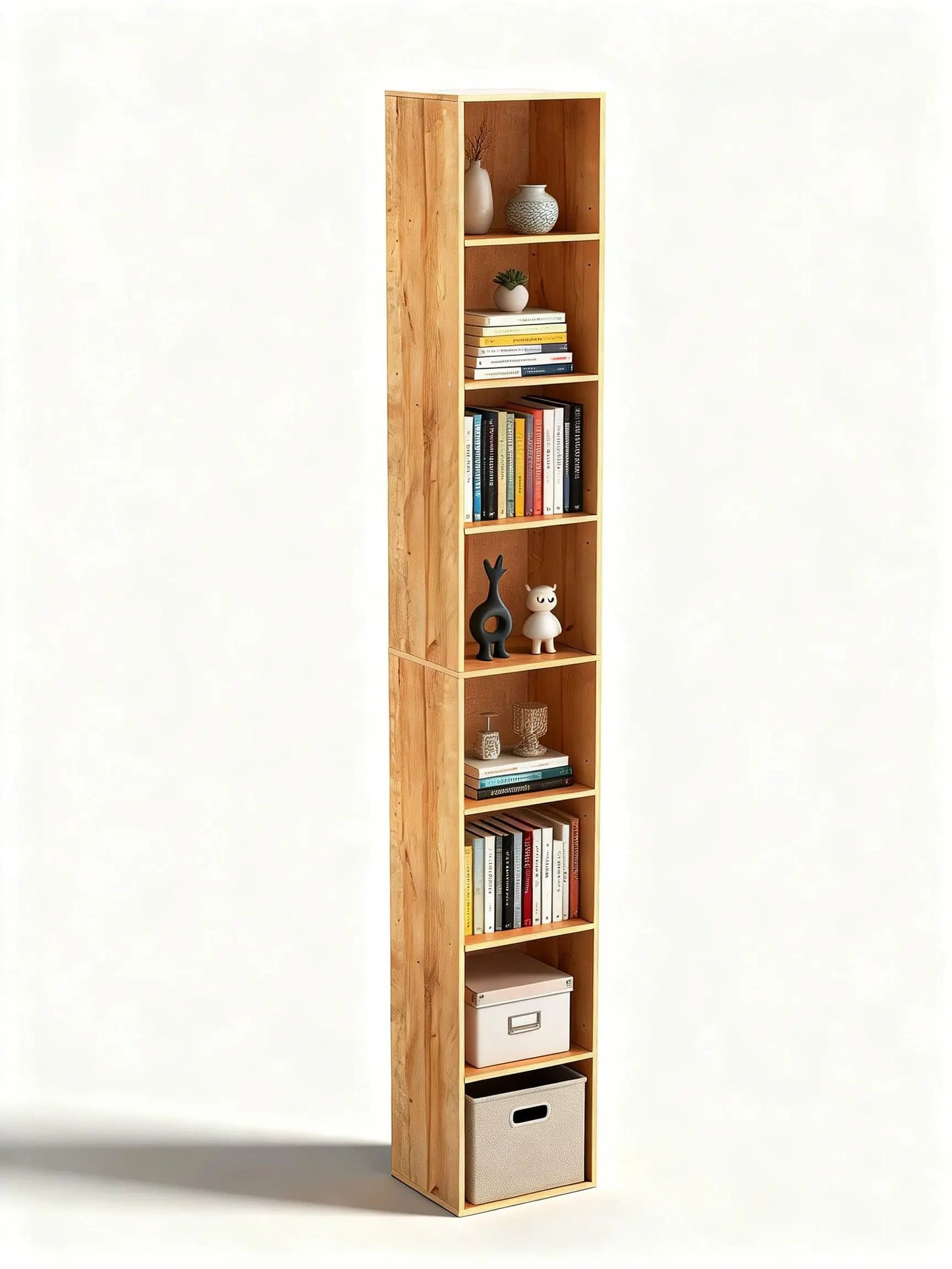 6-Tier Tall Cube Bookshelf Modern Storage Organizer