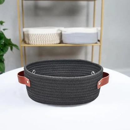Small Woven Mini Cotton Rope Storage Basket