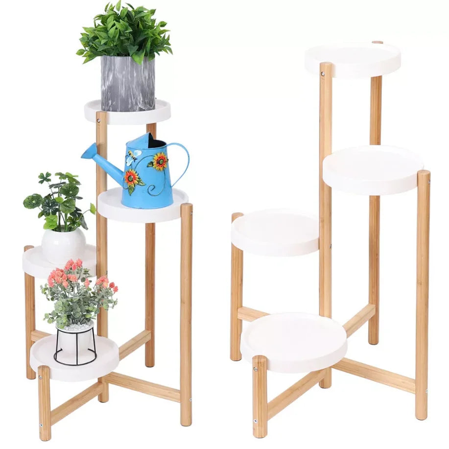 Display Shelf Stand Bamboo Plant Pot Holder