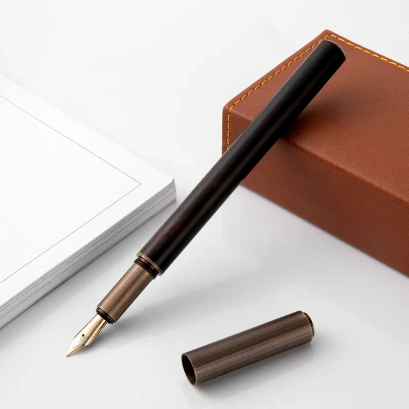 Luxury Retro Wood Bronze Fountain Pen